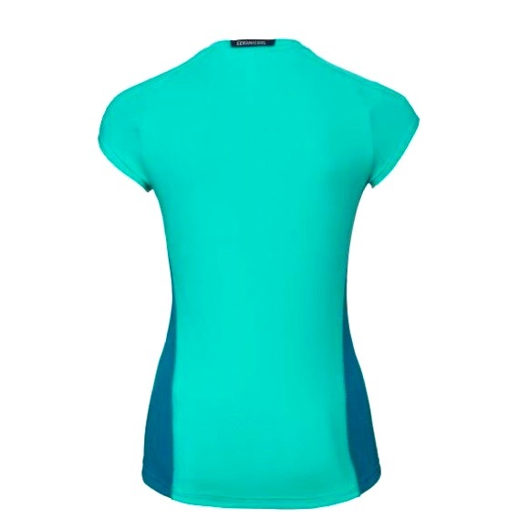 Odlo Ceramicool Pro Pool Green/Crystal Teal Base Layer Top - Picture 2 of 10
